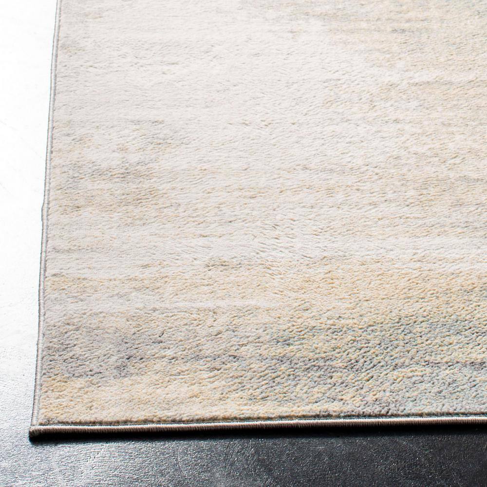 Hand-Knotted Artistic Abstract Gray Round Synthetic Rug