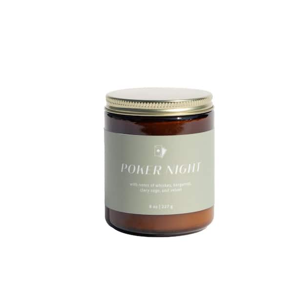 Unbranded Poker Night Soy Candle - Amber Jar