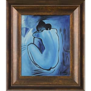 Blue Nude by Pablo Picasso Modena Vintage Framed People Oil Painting Art Print 13 in. x 15 in.
