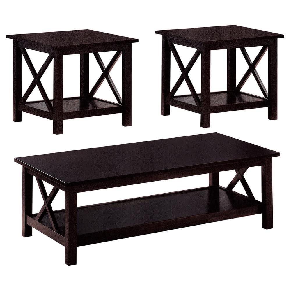 Coaster Briarcliff 3-Piece 48 in. Dark Merlot Large Rectangle Wood ...