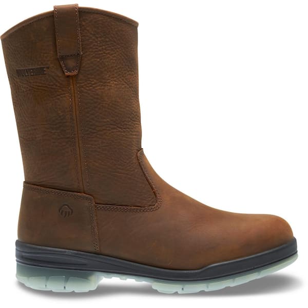 Wolverine Men's I-90 Durashocks Waterproof Wellington Work Boots - Soft Toe - Brown Size 7.5(M)