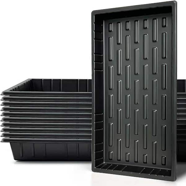 Heavy Duty Plant Nursery Seed Starter Trays for 72/128 Cell Plug Transplant Growing Microgreens Without Holes 10-Pack