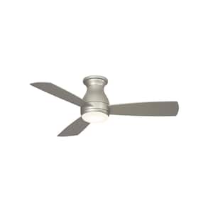 Hugh 44 in. Integrated LED Indoor/Outdoor Brushed Nickel Ceiling Fan with Light Kit and Remote Control