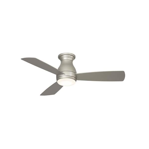 FANIMATION Hugh 44 in. Integrated LED Indoor/Outdoor Brushed Nickel Ceiling Fan with Light Kit and Remote Control