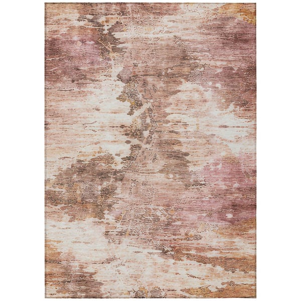 Chantille Machine Washable Indoor/Outdoor Abstract ACN2874 Blush 3 ft. x 5 ft. Area Rug