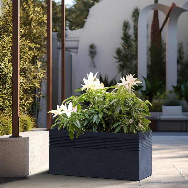 Sapcrete 31.5 in. Large Granite Gray Concrete Rectangular