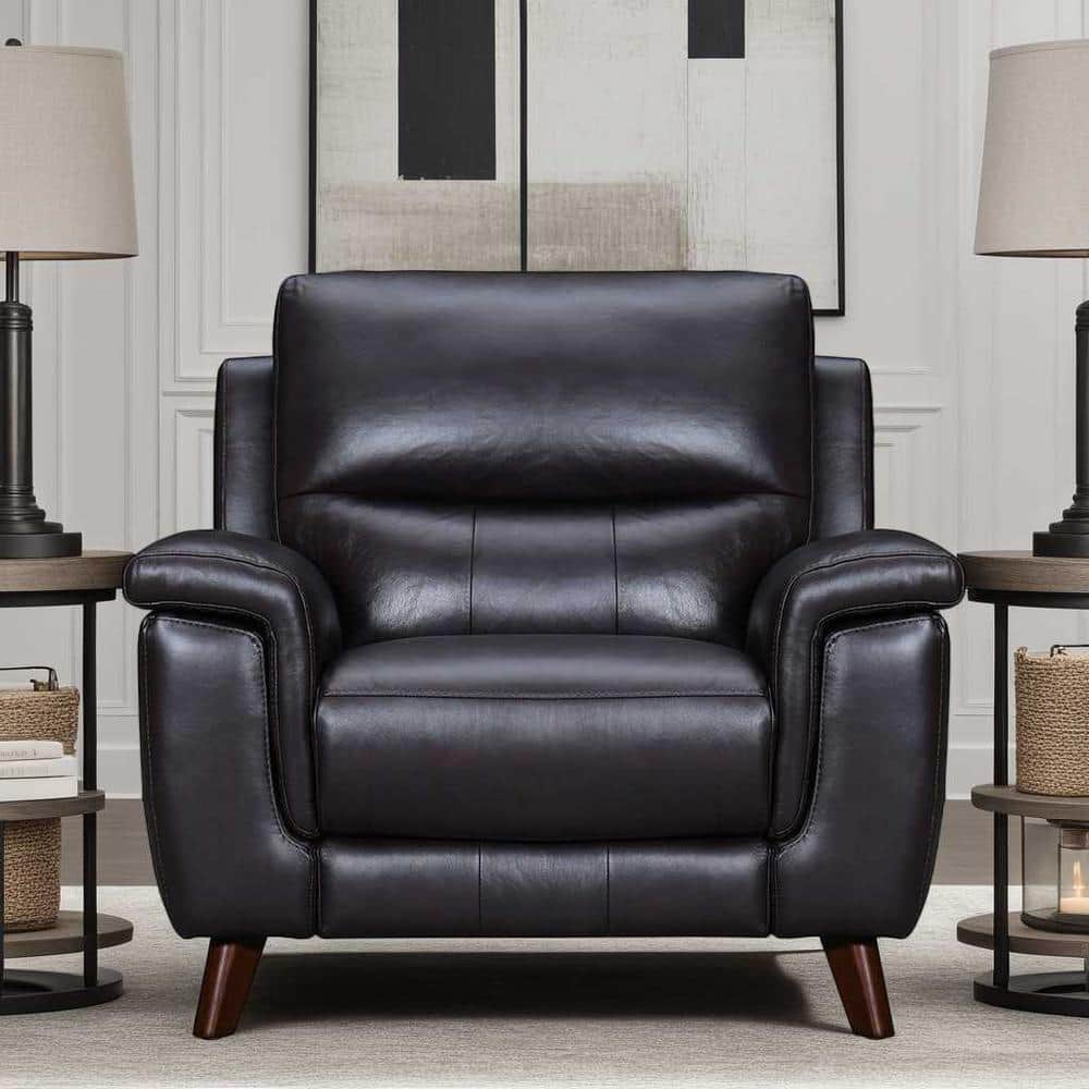 Lizette 40" Brown Leather Power Recliner with USB Port