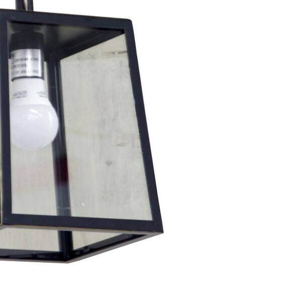 Unbranded Audrey Black Dusk to Dawn Outdoor Hardwired Lantern Sconce PT877LCLGIB MH