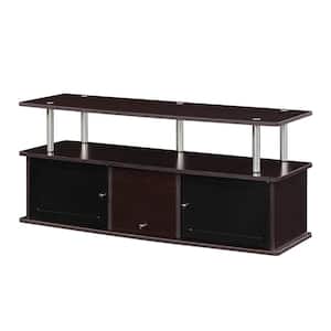 Ameriwood Park 42 in. Espresso Particle Board Pedestal TV Stand Fits TVs Up  to 70 in. with Flat Screen Mount HD76059 - The Home Depot