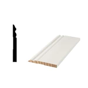 WM 5180 9/16 in. x 5-1/4 in. x 96 in. Primed Finger-Jointed Base Moulding