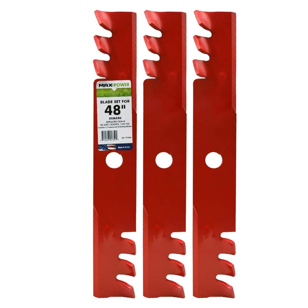 "561174XB 3-Blade Mulching Set for 48"" Exmark Mowers Replaces 103-6396, 103-6396-S, 1165177S" price history on PriceWatchPro