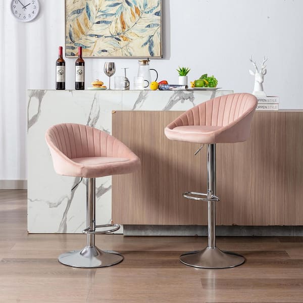 Pink metal bar discount stools