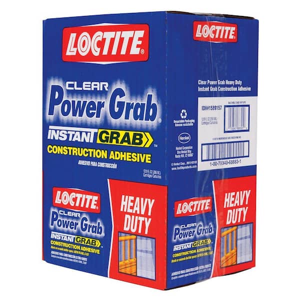 Loctite 9 fl. oz. Clear Power Grab Heavy Duty Construction Adhesive (12-Pack)