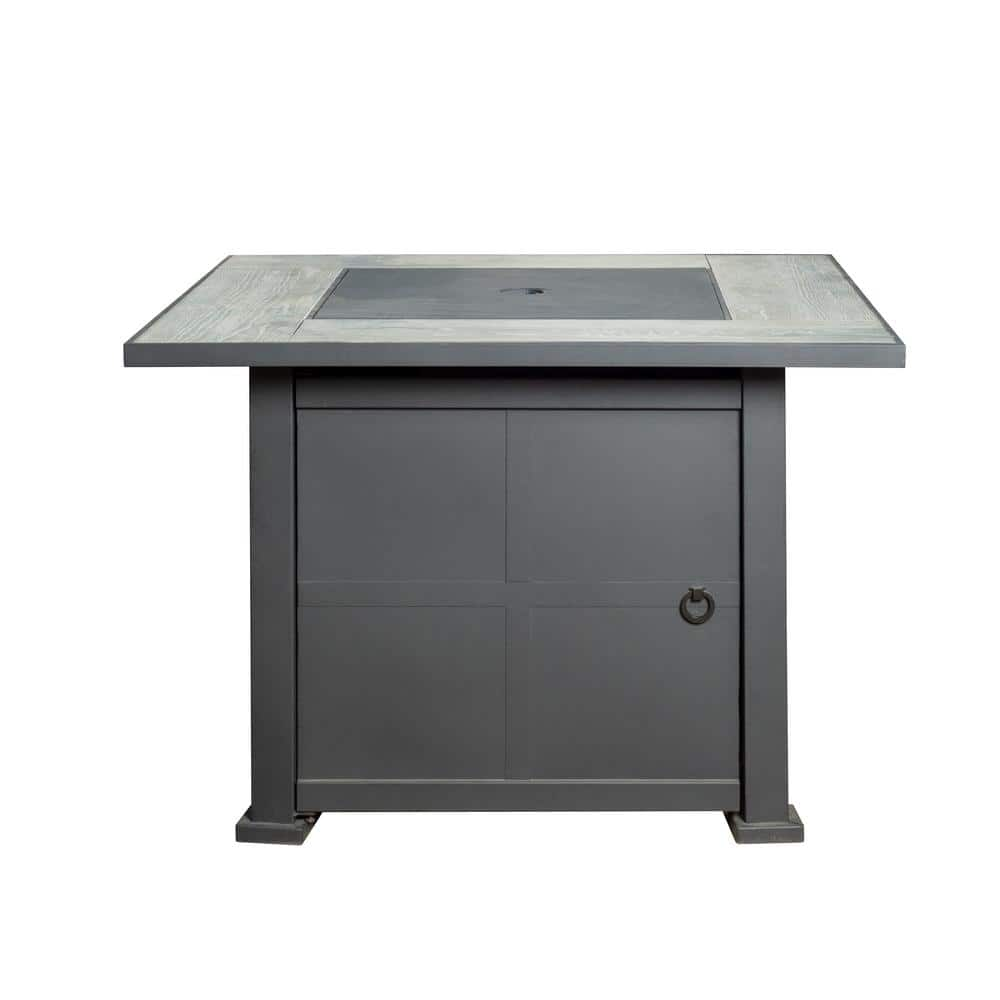 Ashland Steel 35 in. Square Gas Fire Table in Gray and Black -  Bond, 52147