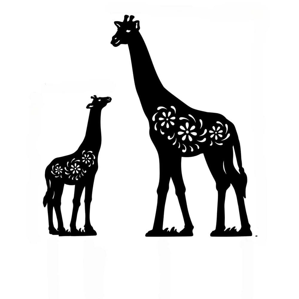 11 x 17.3 in. Black Rustproof Metal Giraffe Garden Decorative Stakes for Giraffe Lovers Yard Patio Lawn Decoration price history on PriceWatchPro
