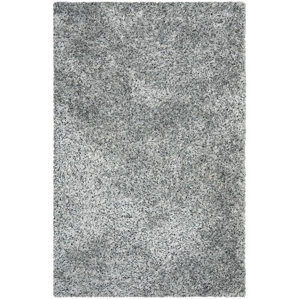 SAFAVIEH Malibu Shag Silver 8 ft. x 10 ft. Solid Area Rug