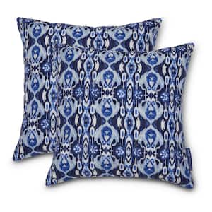 Vera Bradley 18 in. L x 18 in. W x 8 in. D Outdoor Accent Throw Pillows in Ikat Island (2-Pack)