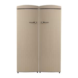 8.3 cu.ft. Energy star Classic Retro Upright Freezer-11 cu.ft. Classic Retro Refrigerator Set in Cream