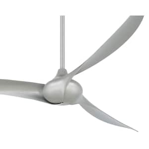 Wave 65 in. Indoor Silver Ceiling Fan with Remote Control