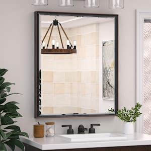 30 in. W x 36 in. H Rectangular Framed Beveled Edge Wall Bathroom Vanity Mirror in Oil Rubbed Bronze