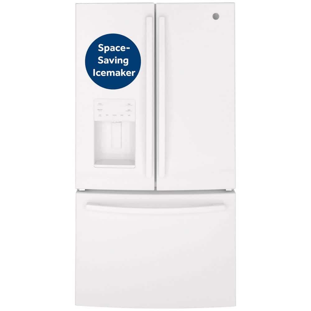 GE 25.6 cu. ft. French Door Refrigerator in White, ENERGY STAR