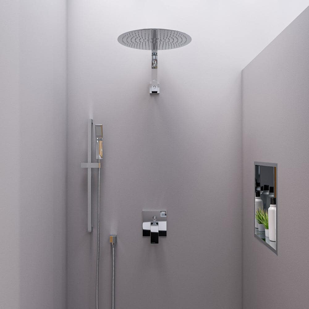 Polished Stainless Steel 18" Round Rain Shower Head