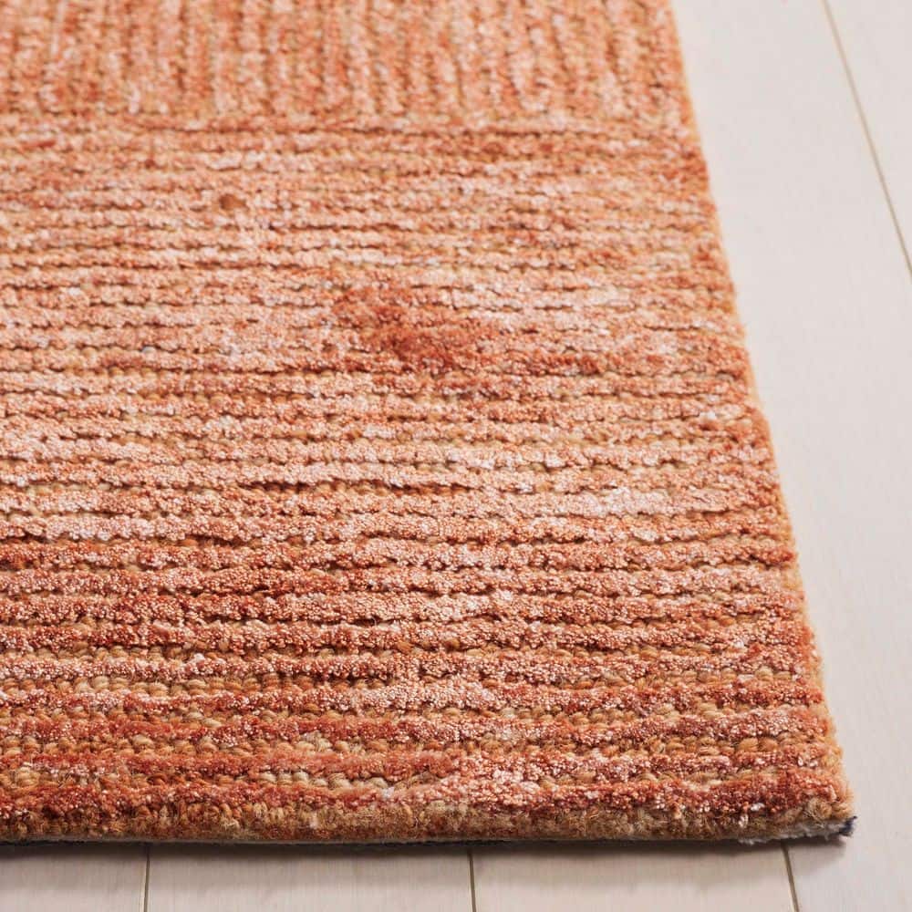 Soho 8 ft. x 10 ft. Rust Geometric Solid Color Area Rug - thumbnail 3