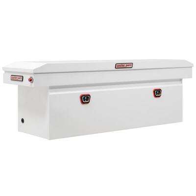 72 in. White Steel Full Size Deep Crossbed Truck Tool Box