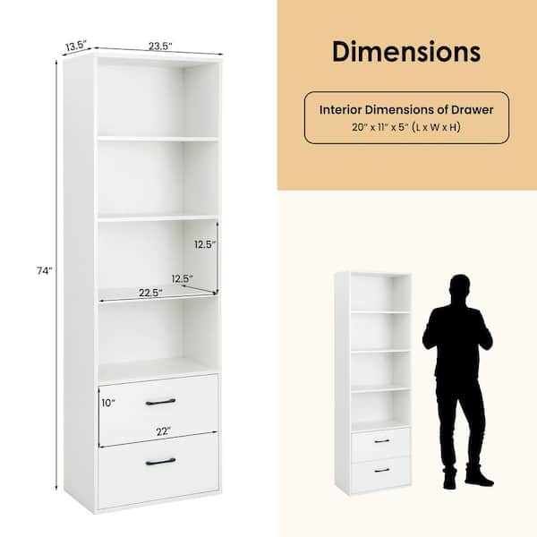 Bookcase - Open Back - 33in Wide, 74in Tall – Crate Designs Furniture