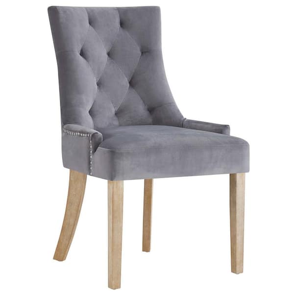 MODWAY Pose Gray Upholstered Fabric Dining Chair