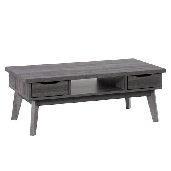 CorLiving Hollywood 47 in. Dark Grey Rectangle Wood Coffee Table