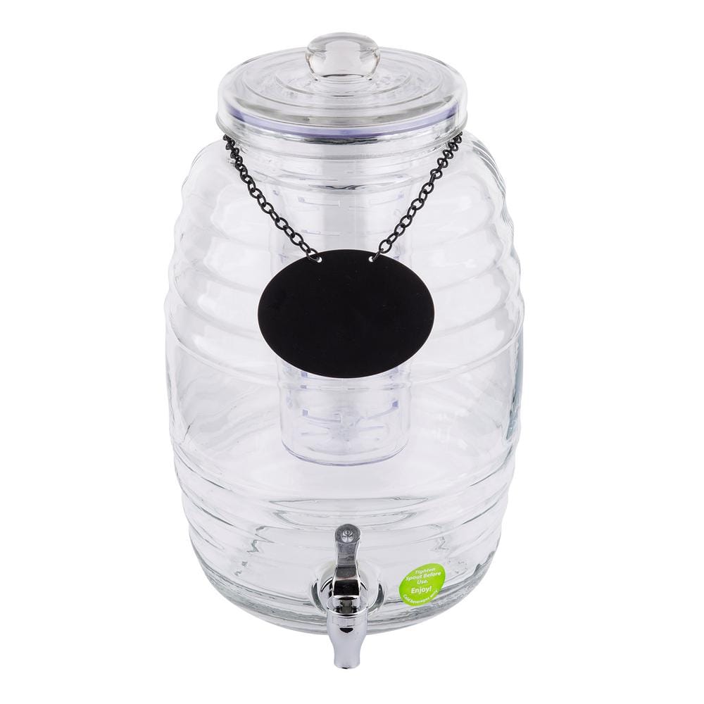Convenient hexagonal glass beverage dispenser with Varying