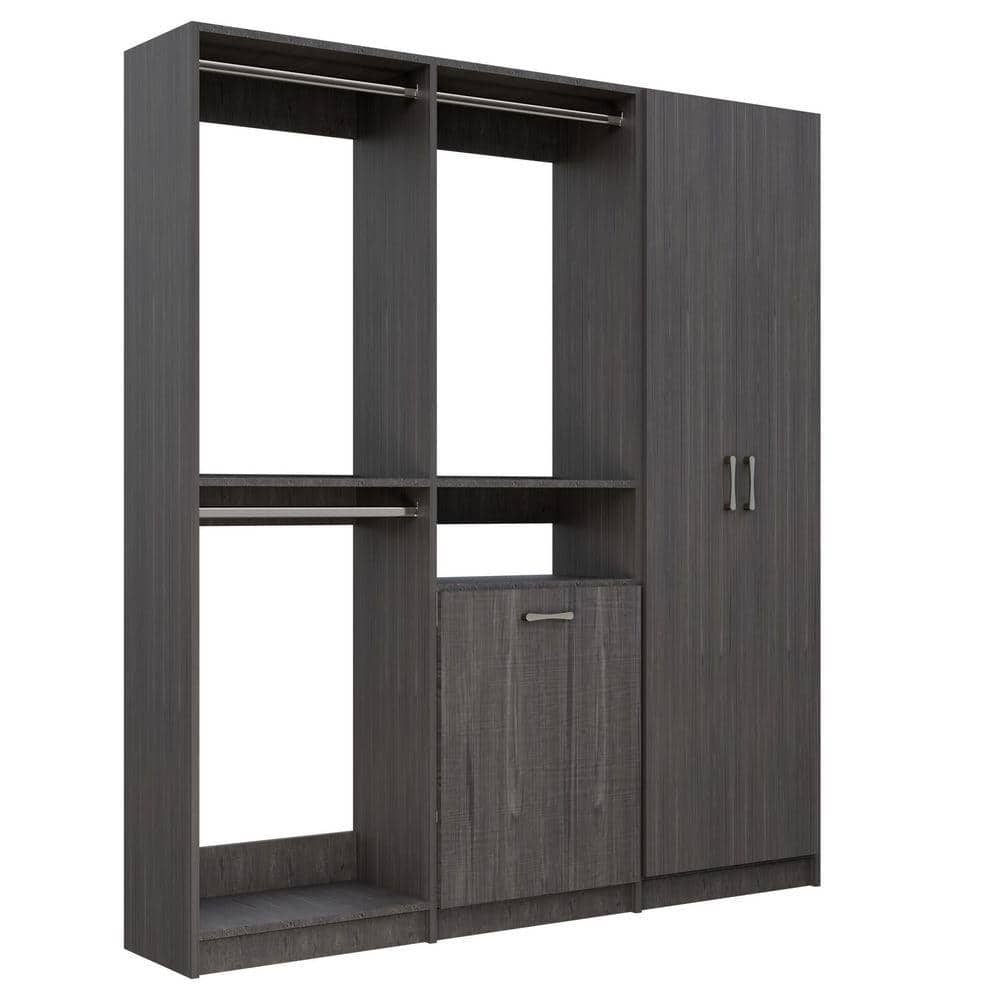 MODULAR CLOSETS Alto Laundry Room 70.5 in W Grey Double Hang, Hang