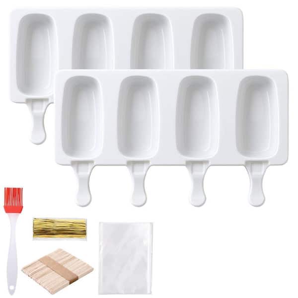 2-Pack 8-Cavity Silicone Cake Pop Molds with 100 Sticks & 100 Bags, Baking Tools for Home Desserts, Easy to Use & Clean