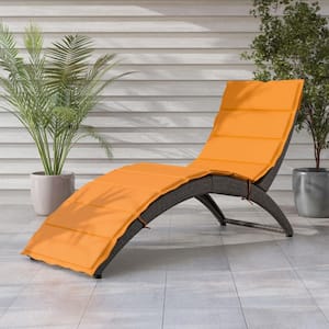 Norris Fabric Metal Outdoor Chaise Lounge with or Ange Cushions
