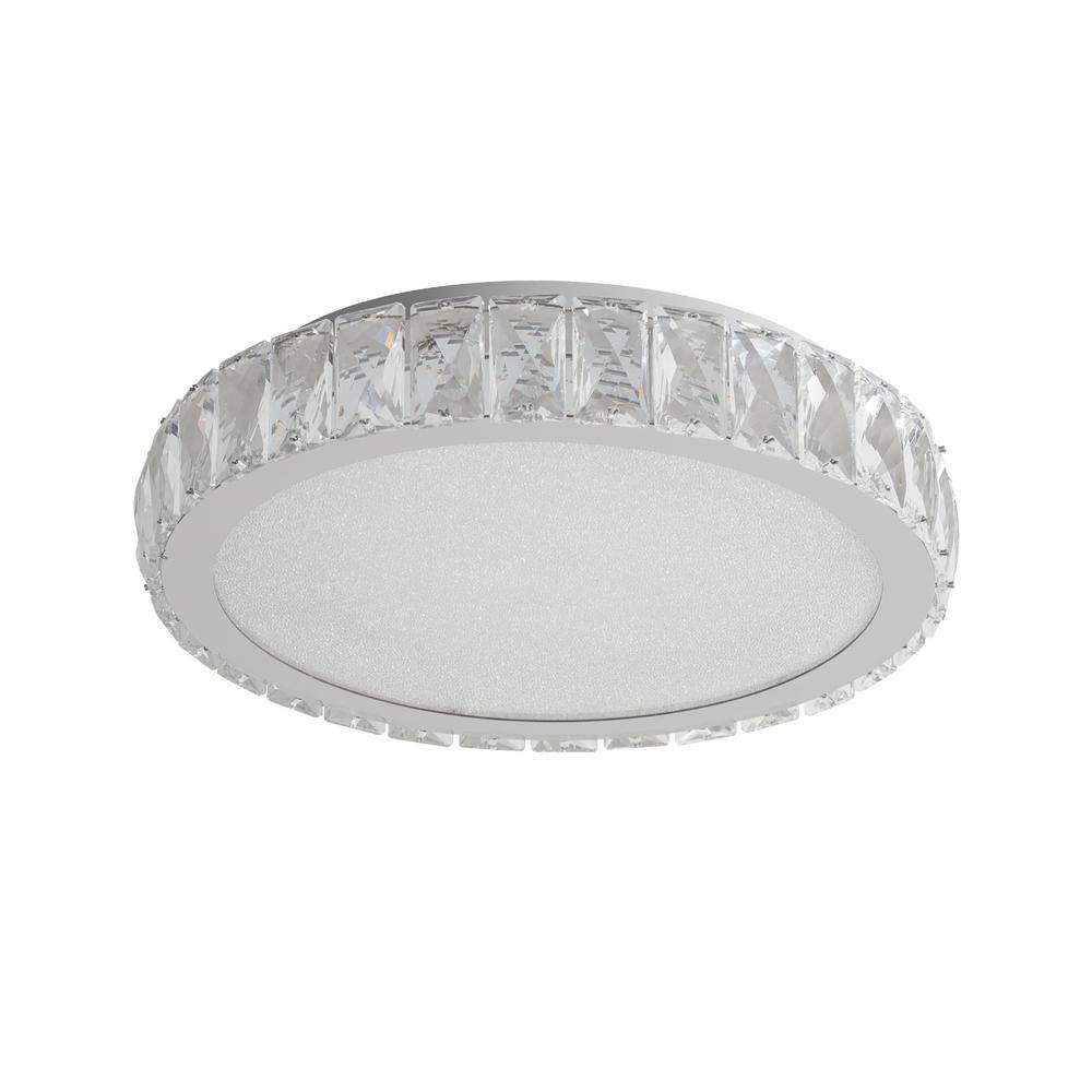 13.8 in. Modern Clear LED Flush Mount with Crystal Framed price history on PriceWatchPro