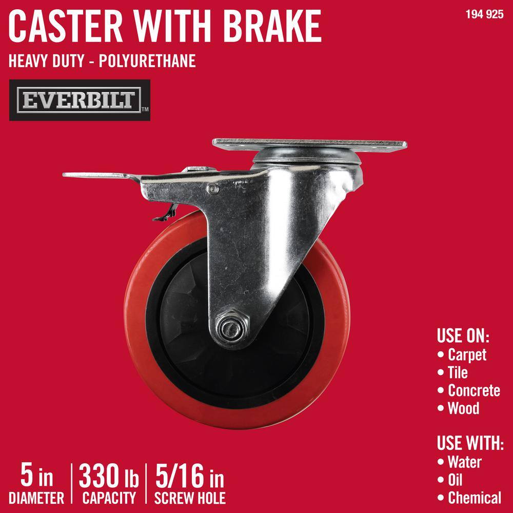 Magliner Caster Brake Kit Fits 5in Swivel Casters 51010 for sale online 