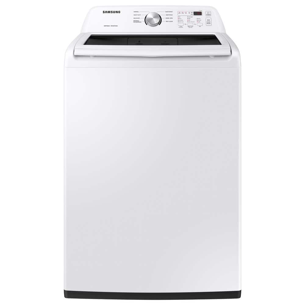 Samsung 4.5 cu. ft. Top Load with Impeller and Vibration Reduction White WA45T3200AW - The Home