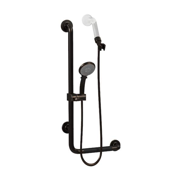PULSE Showerspas ErgoSlideBar Left 5-Spray Wall Bar Shower Kit In Oil Rubbed Bronze