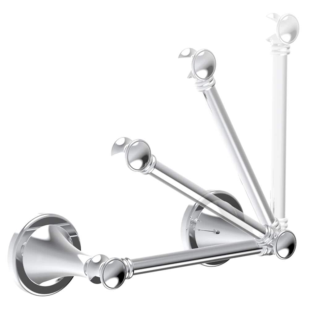 Polished Chrome Wall Mount Pivot Arm Toilet Paper Holder