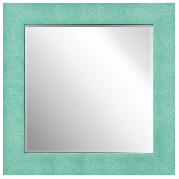 Empire Art Direct Large Square Teal Hooks Modern Mirror (48 in. H x 48 in. W)