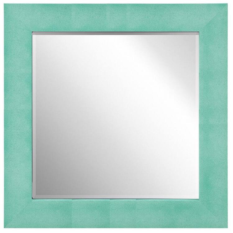 Empire Art Direct Large Square Teal Hooks Modern Mirror (48 in. H x 48 in. W)