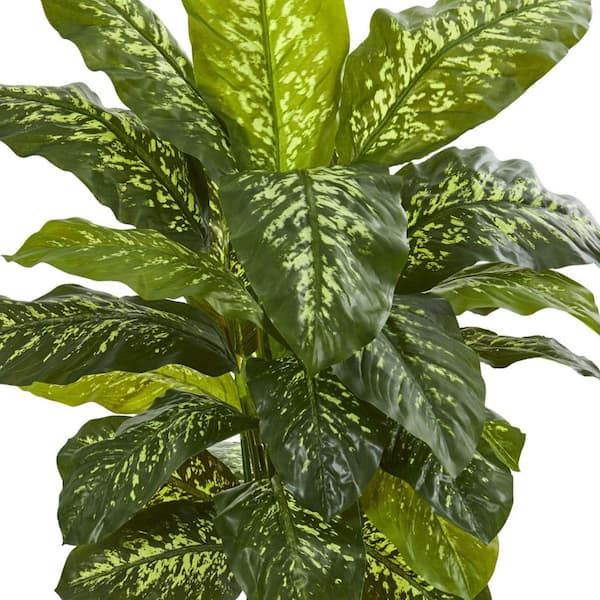 Nearly Natural Indoor 42 in. Artificial Dieffenbachia Real Touch Plant in Nursery Pot