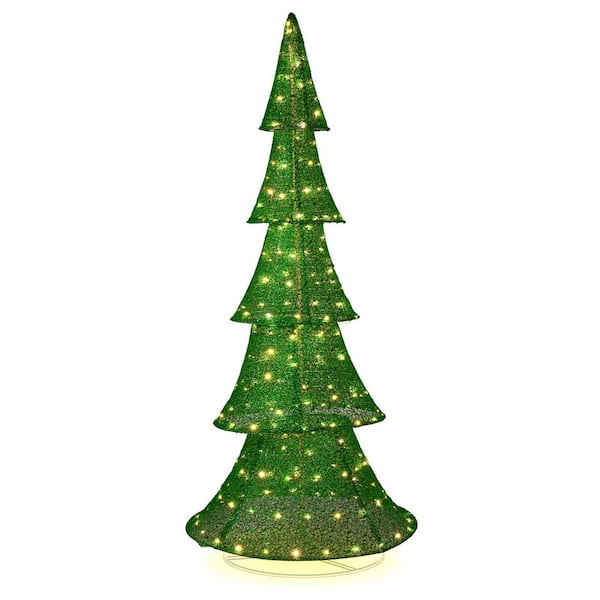 70 in. Green Pop-Up Lighted Christmas Tree