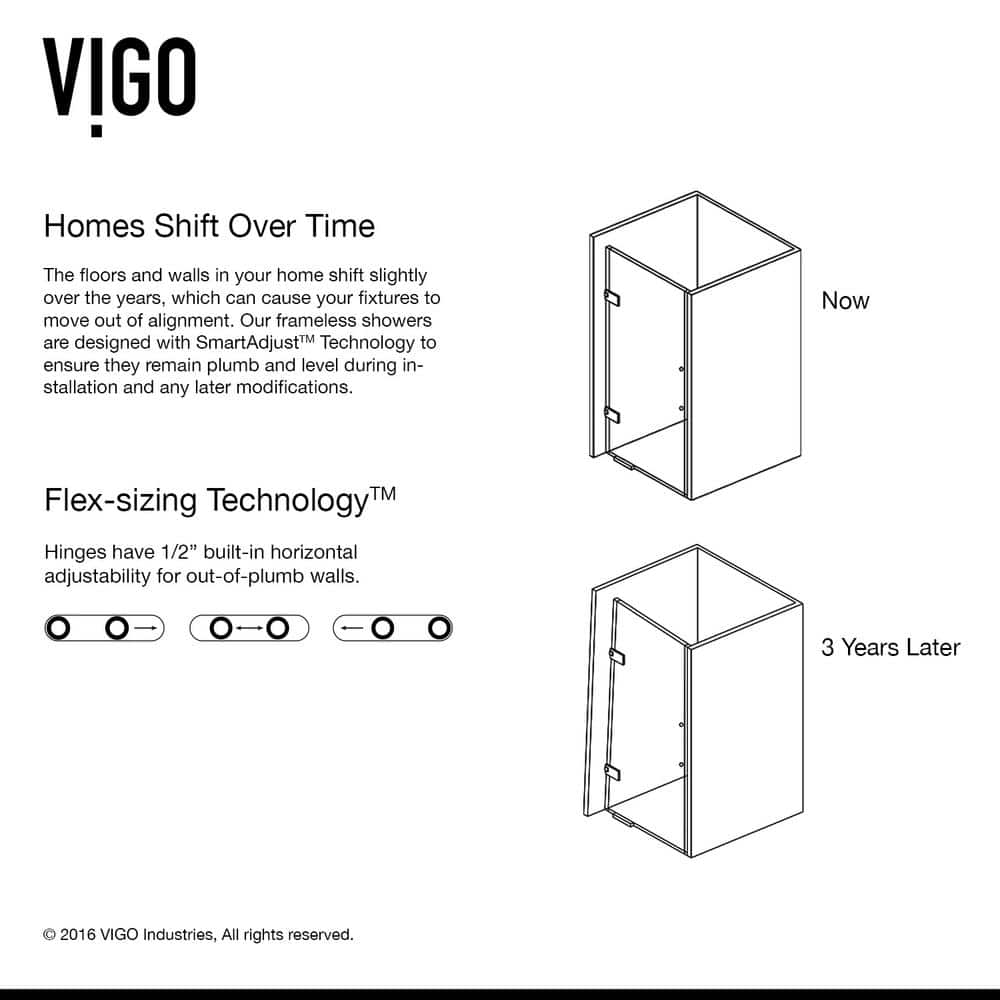 Soho 25" x 71" Frameless Clear Glass Shower Door with Stainless Steel Hardware