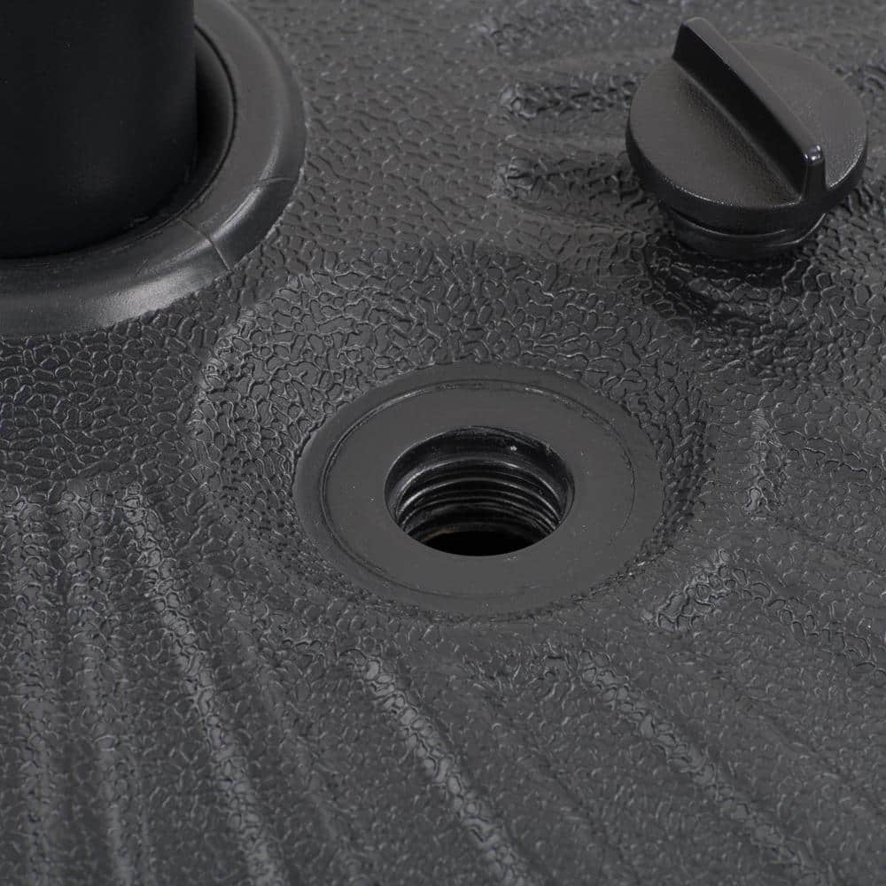 Heavy Duty Round Gray Metal Patio Umbrella Base