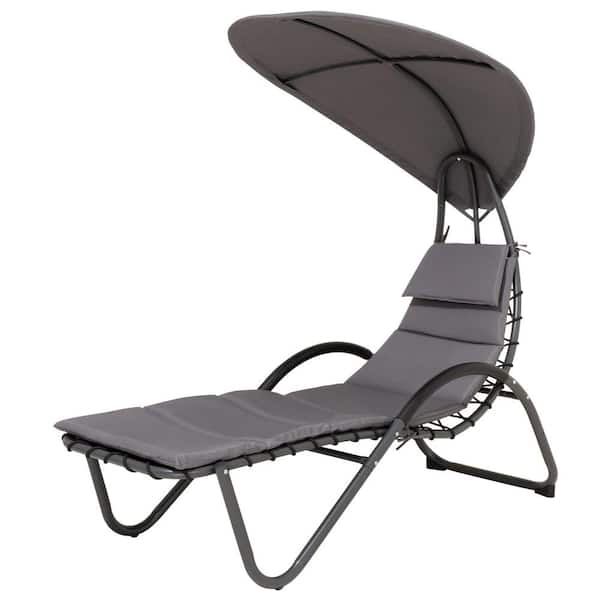 DEKO LIVING Outdoor Patio Lounge Chair with Canopy COP20203 - The Home ...