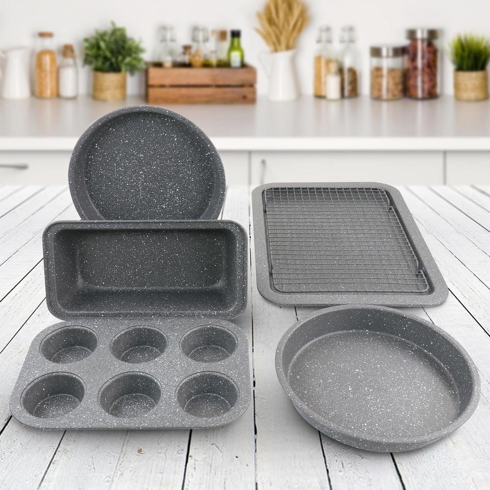 Oster 6-Piece Gray Carbon Steel Non-Stick Bakeware Set