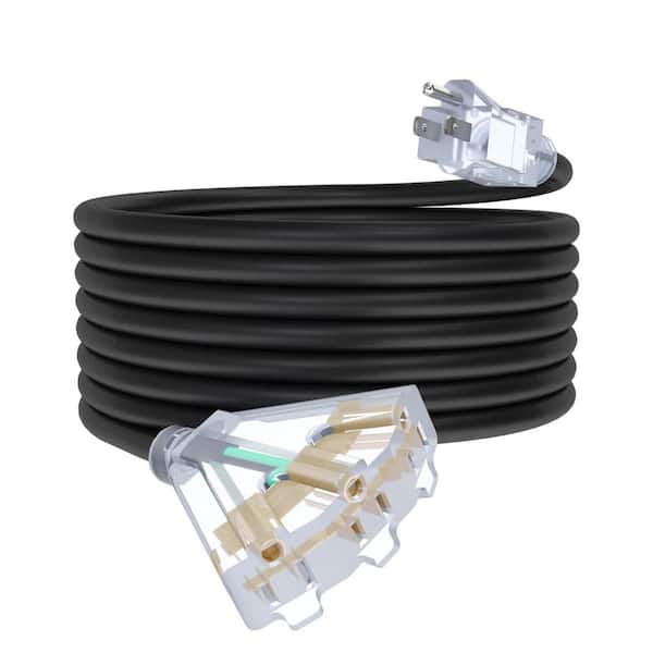 25 ft. 12/3 Outdoor Extension Cord with 3-Outlets Heavy Duty 12 Gauge 3 Prong Waterproof with Lighted end 15A 1875W SJTW