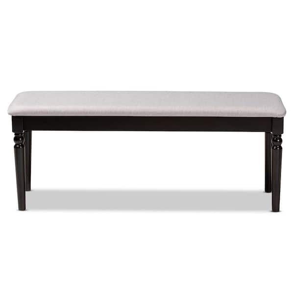 Baxton Studio Giovanni Grey and Dark Brown Dining Bench 17110924HD